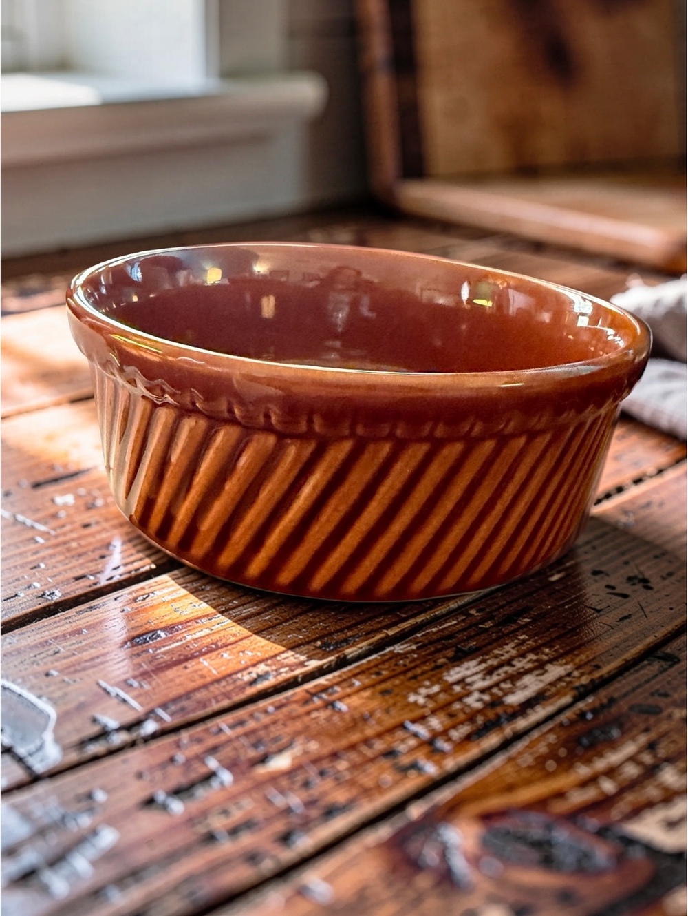 Vintage Diversified Ceramics USA Brown Souffle Ramekin Set DC505 DC846 5 Pc